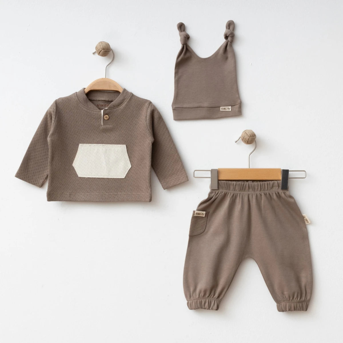Baby Boy Everyday Outfit Set | Comfortable Neutral-Tone Clothing