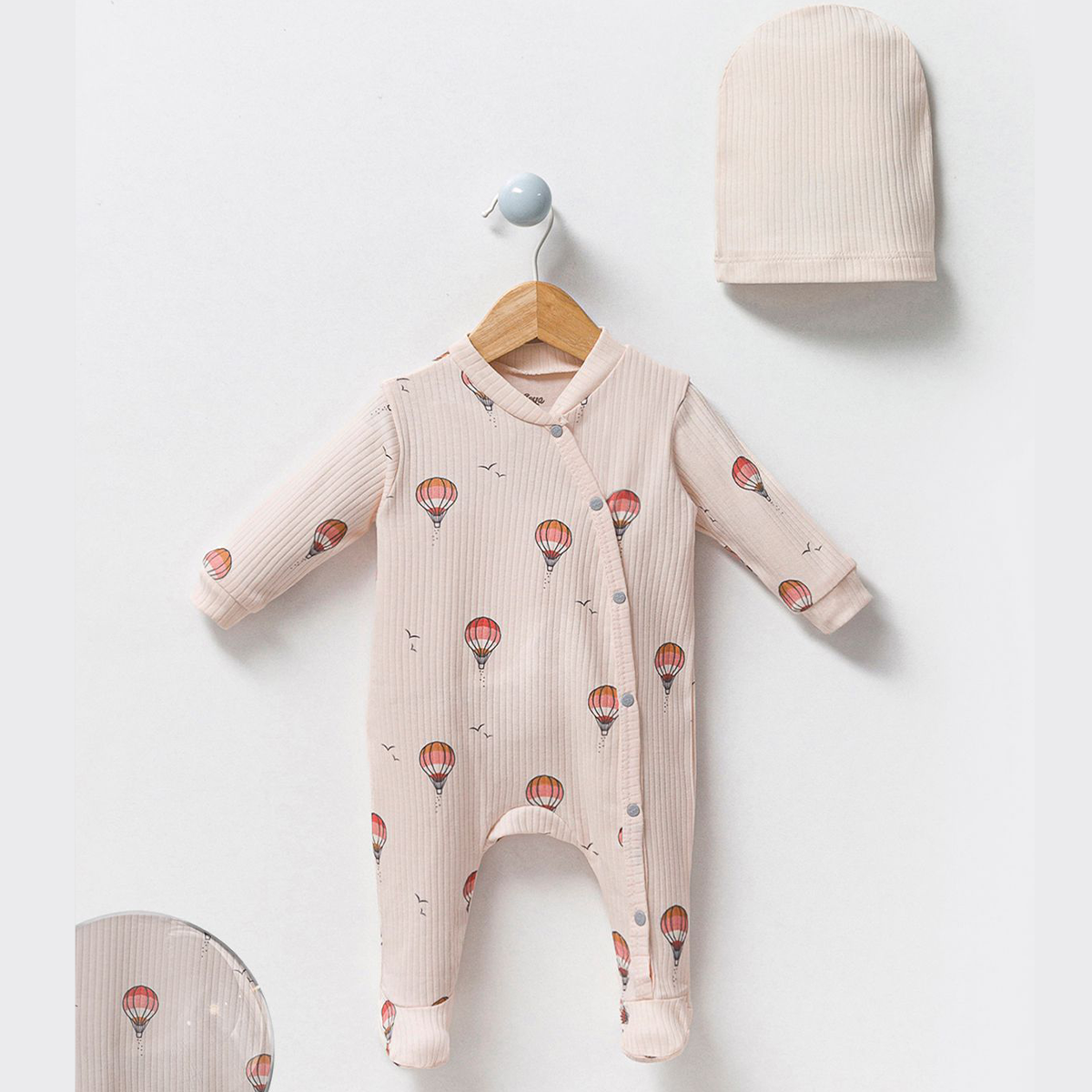 2-Piece Baby Balloon Print Set | Soft Ribbed Cotton