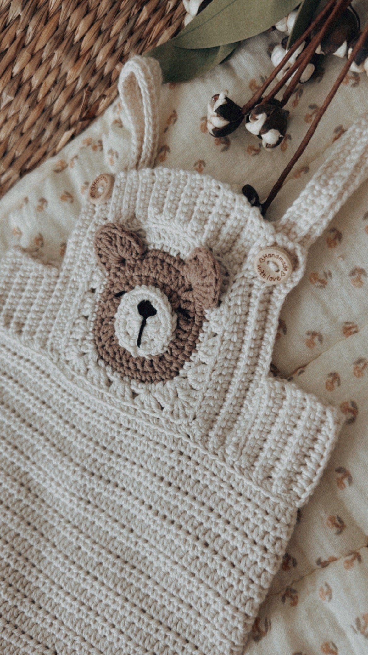 Newborn Baby Romper Outfit with Bear