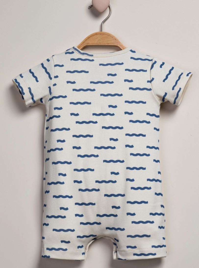 Let’s Set Sail Baby Romper – 100% Cotton Nautical Outfit