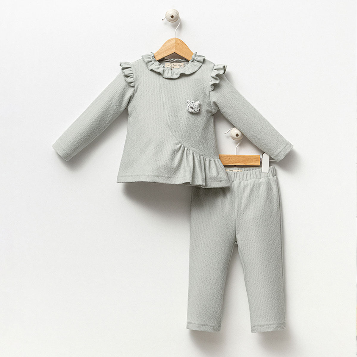 Baby Girl Ruffle Top & Pants Set | Soft Textured 2-Piece Outfit