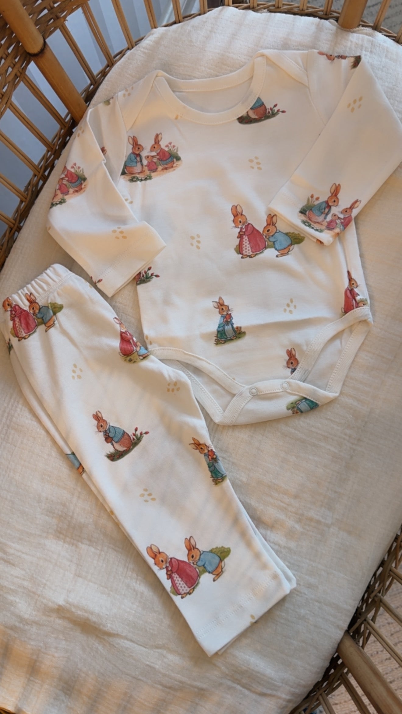 Bunny Friends Cotton 2-Piece Set & Blanket
