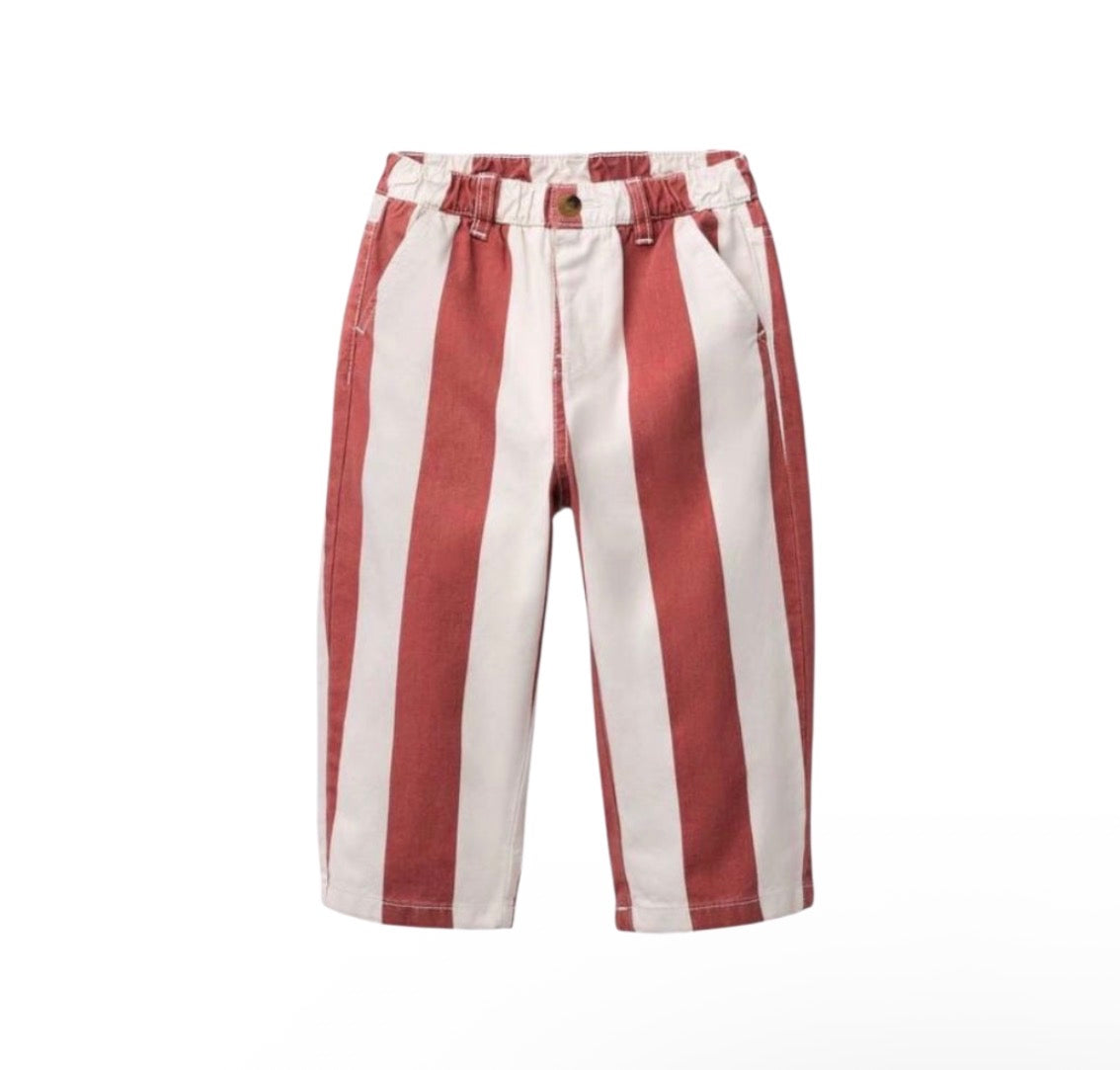 Red and White Striped Jeans
