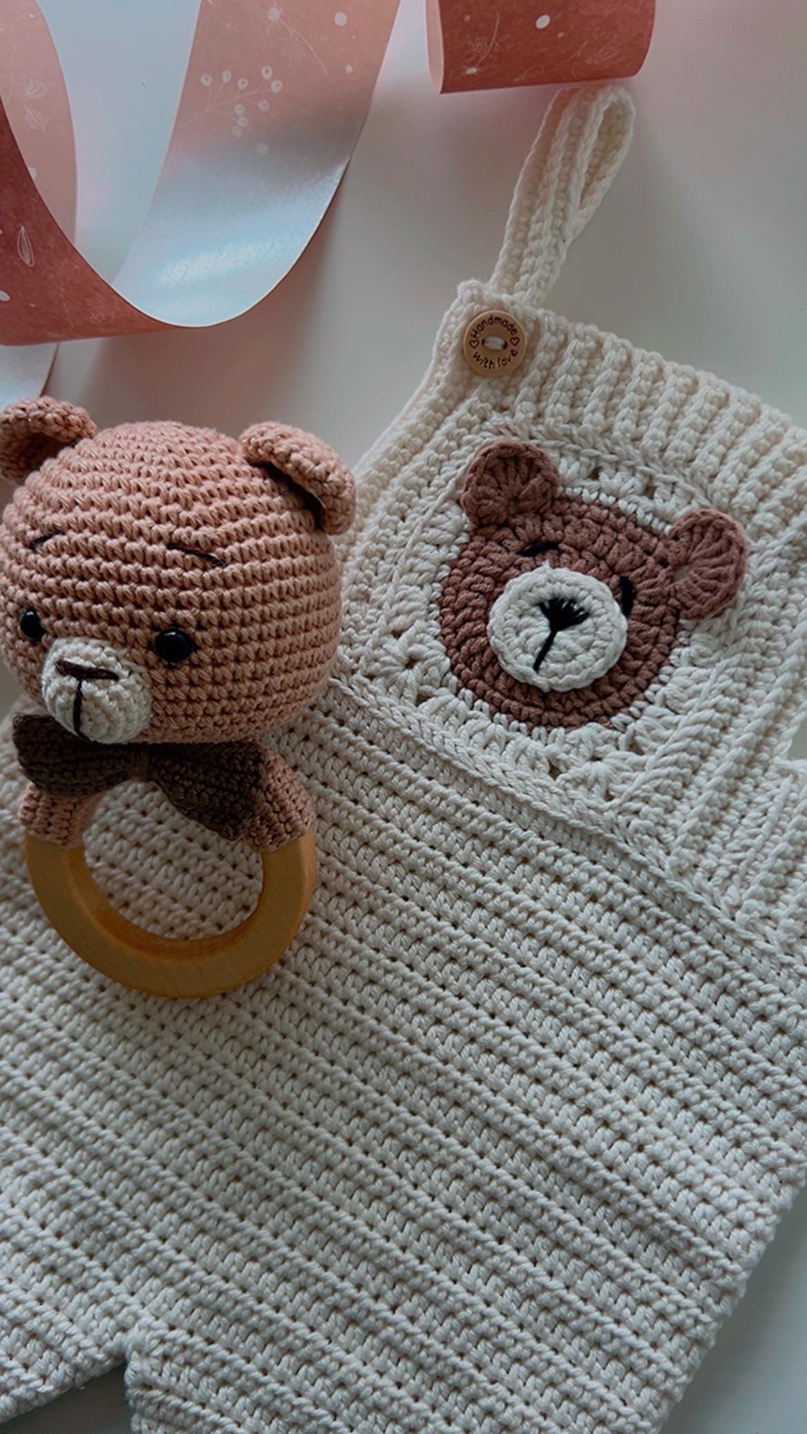Newborn Baby Romper Outfit with Bear