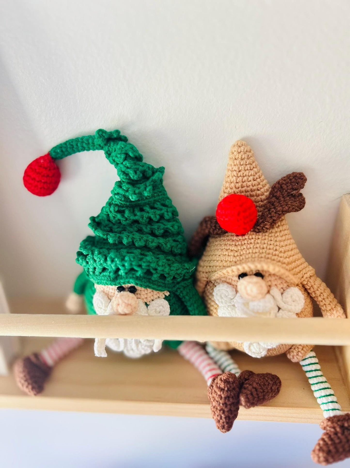 Crochet Christmas Gnomes, Festive Holiday Decoration, Amigurumi Gnome