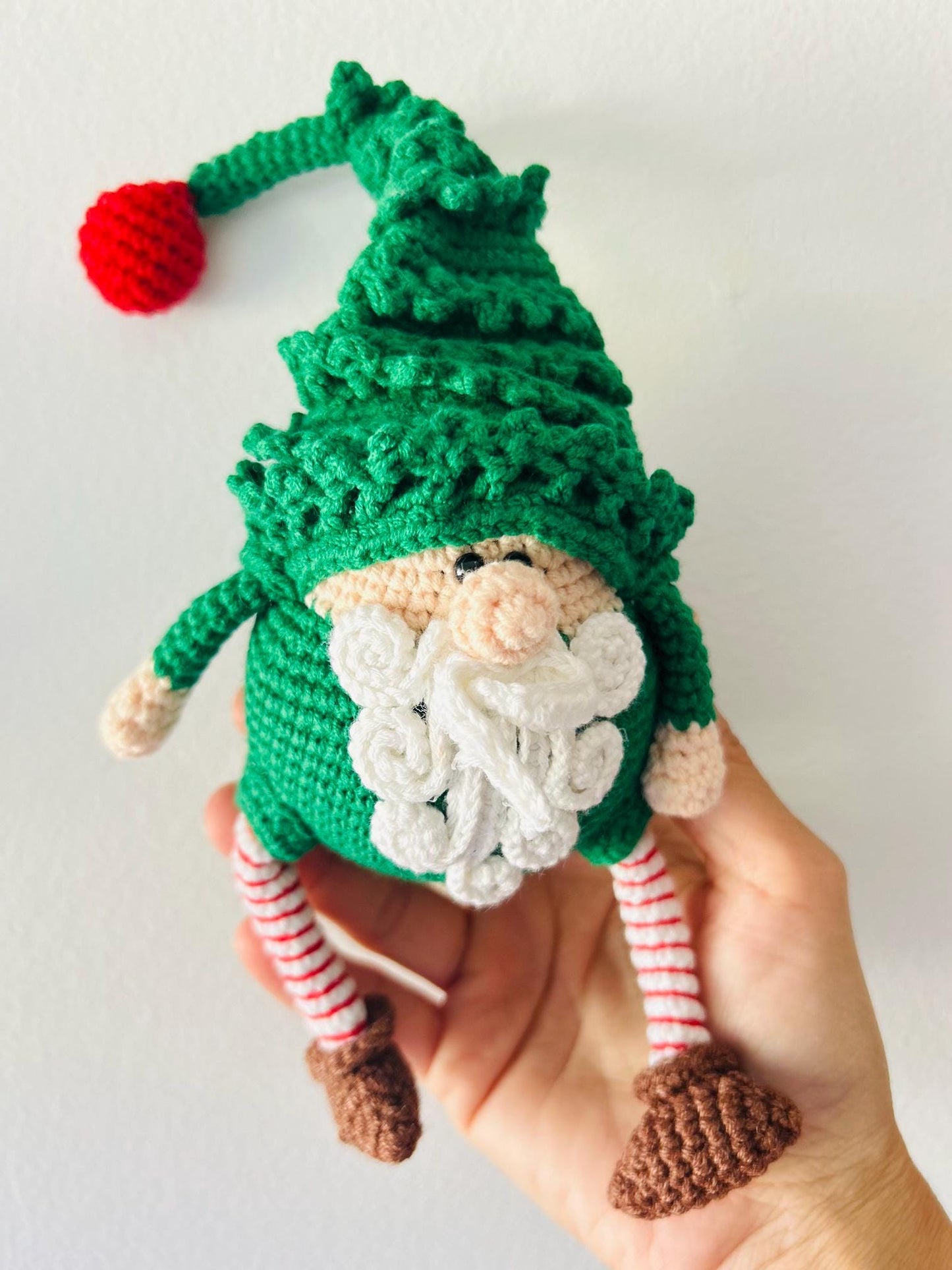 Crochet Christmas Gnomes, Festive Holiday Decoration, Amigurumi Gnome