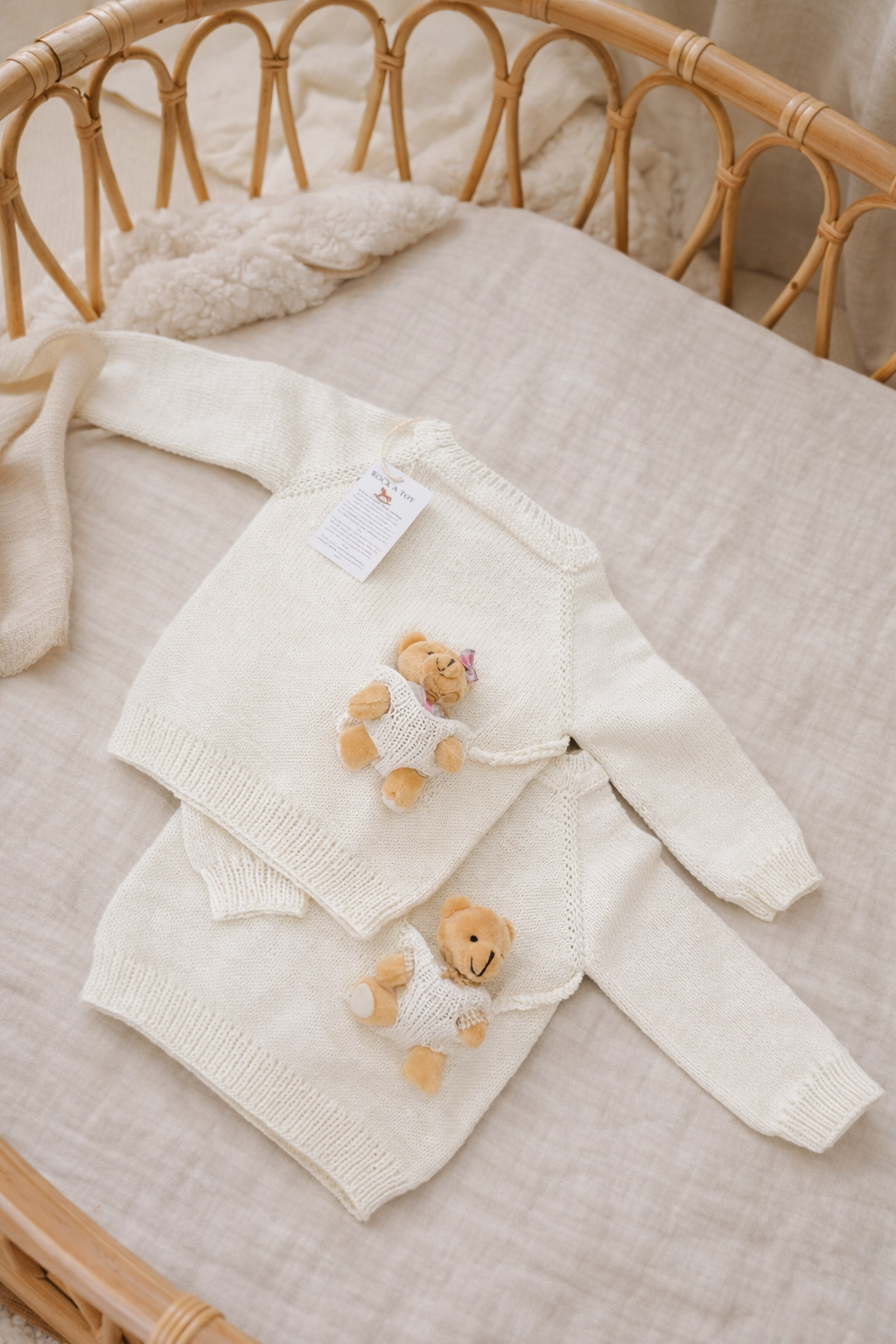 Handmade Knit Bear Sweater for 1-2 Years Old