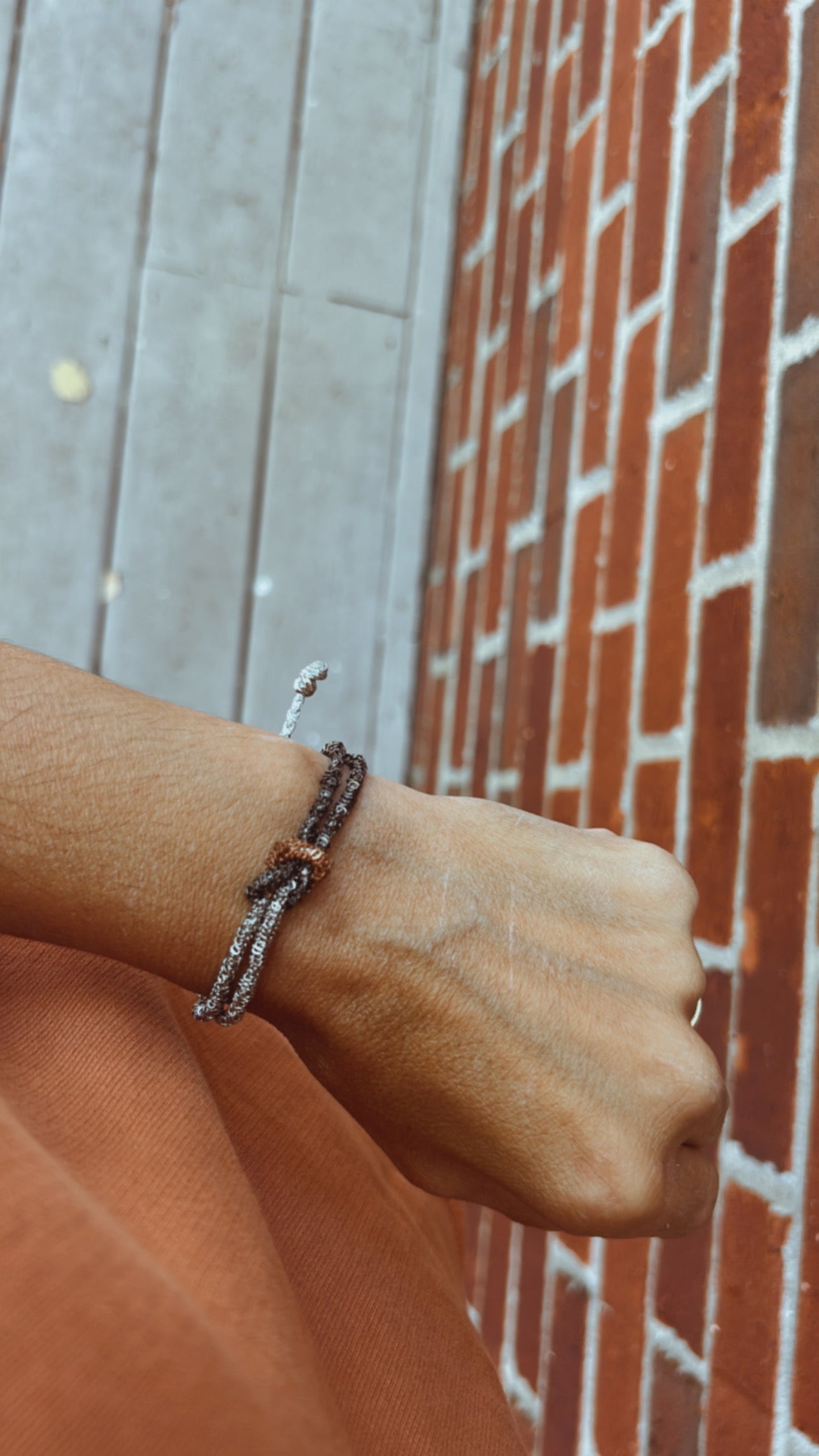 Handmade Bracelet with Raw Chains and Stones-Mom Unique Gift