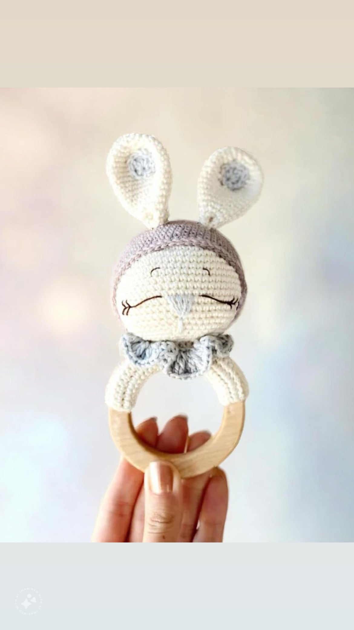 Bunny Crochet Rattle for Babies - 3 Different Color Option