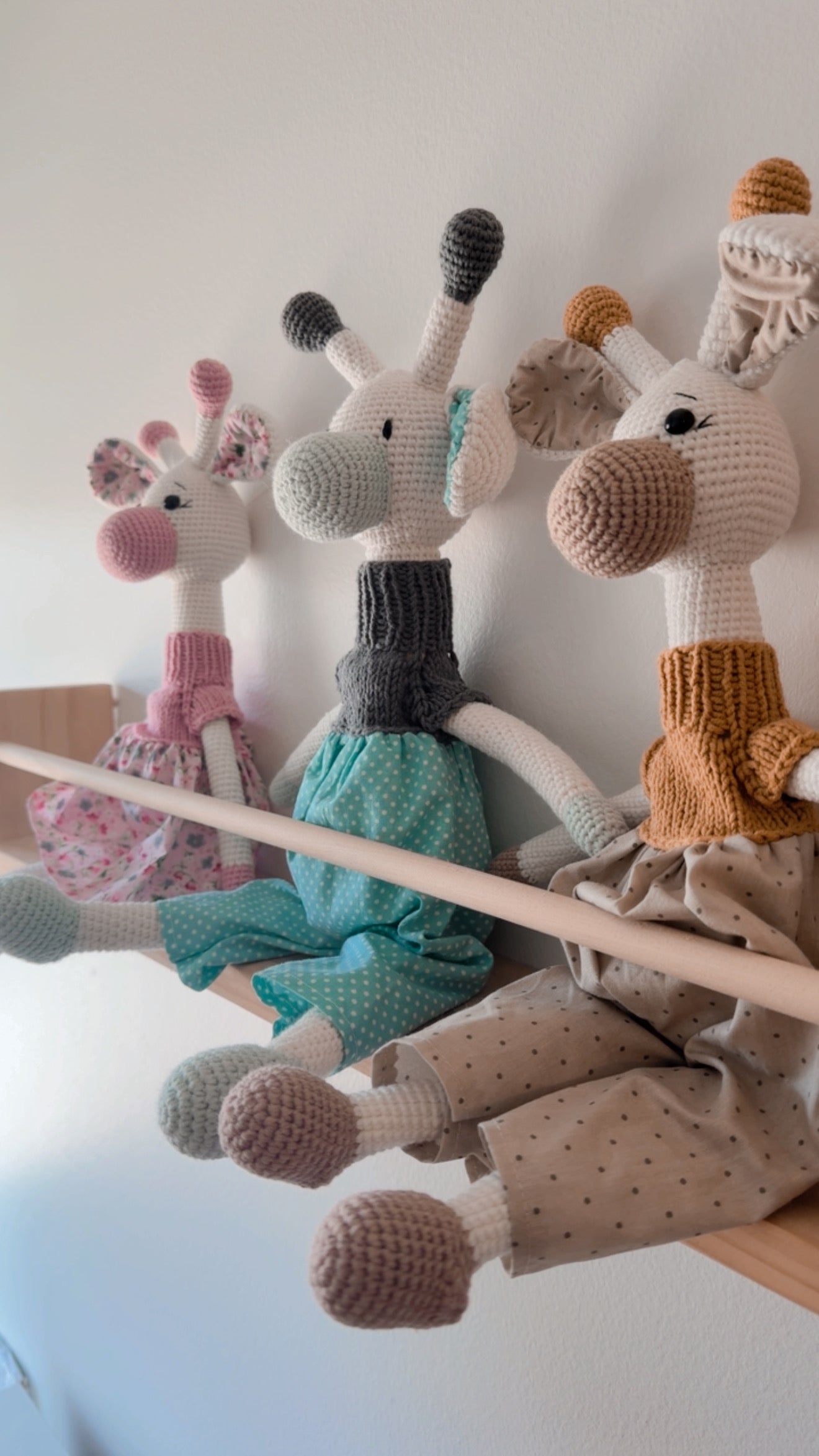 Handmade Crochet Giraffe Toy – Amigurumi Cotton Keepsake Giraffe Doll