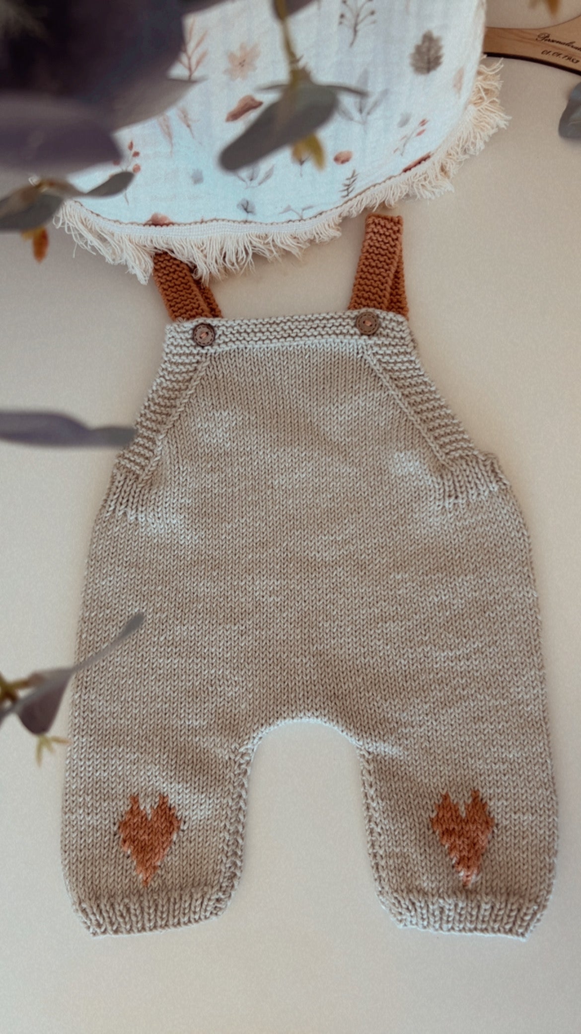 Neutral Color Baby Set, 2 Piece Baby Set, Handknit baby cardigan and Romper 3-6 M