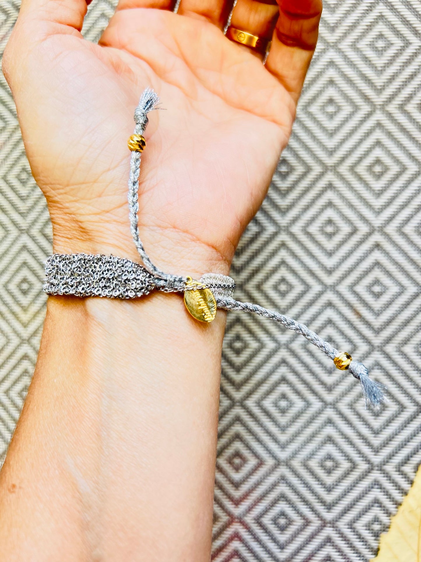 Handmade Bracelet with Raw Chains and Stones-Mom Unique Gift