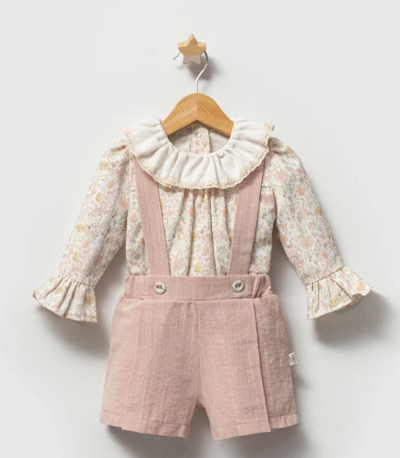 Baby Girl 2 Pc Set โ Floral & Blush Pink