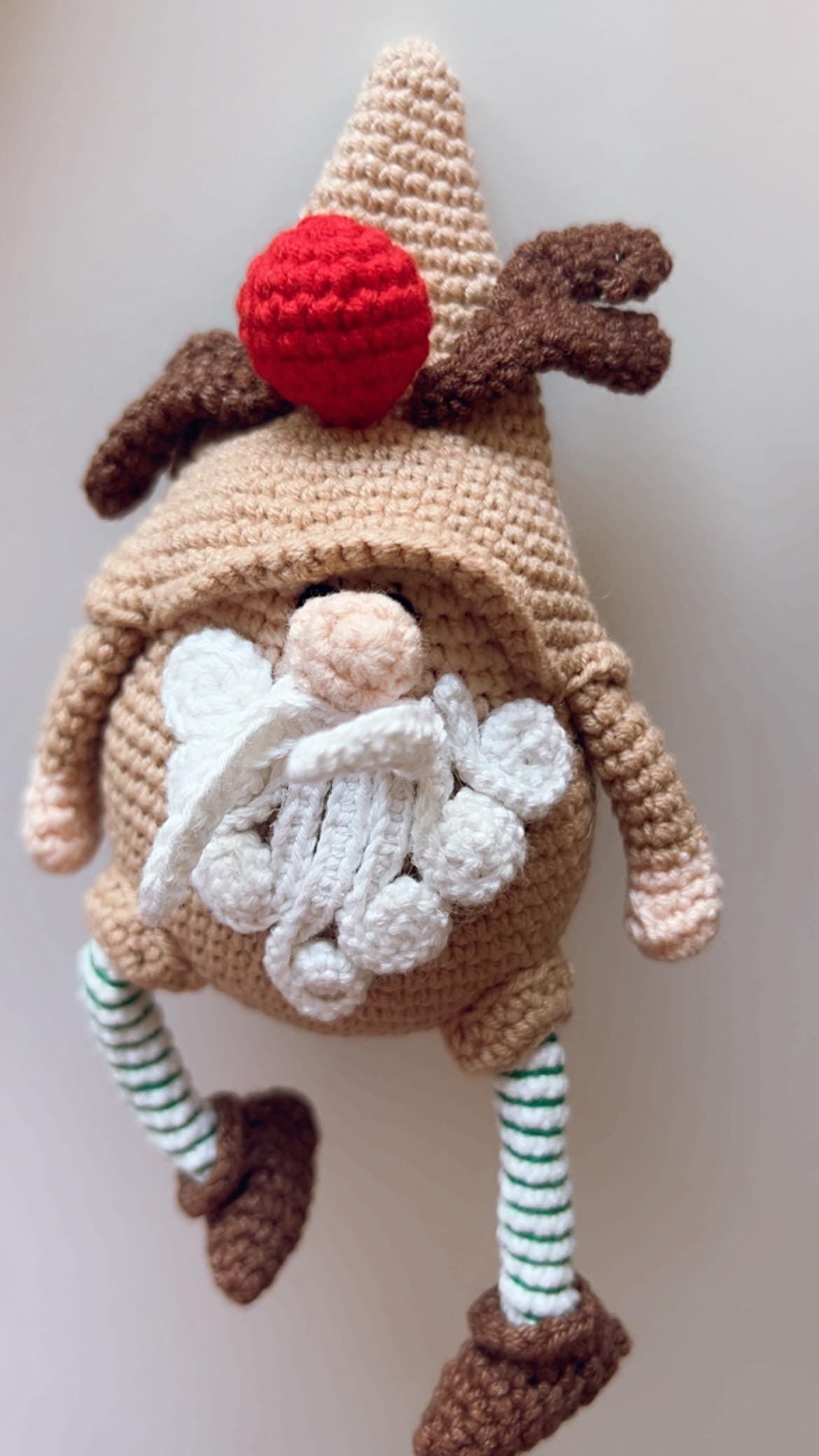 Crochet Christmas Gnomes, Festive Holiday Decoration, Amigurumi Gnome