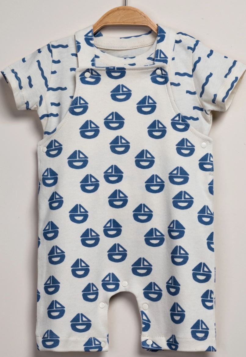 2-Piece Sailboat Baby Set – 100% Cotton Nautical Outfit