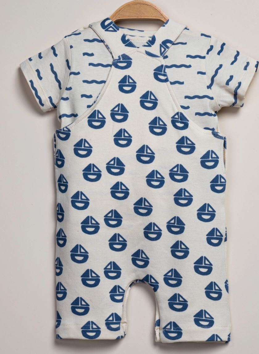2-Piece Sailboat Baby Set – 100% Cotton Nautical Outfit
