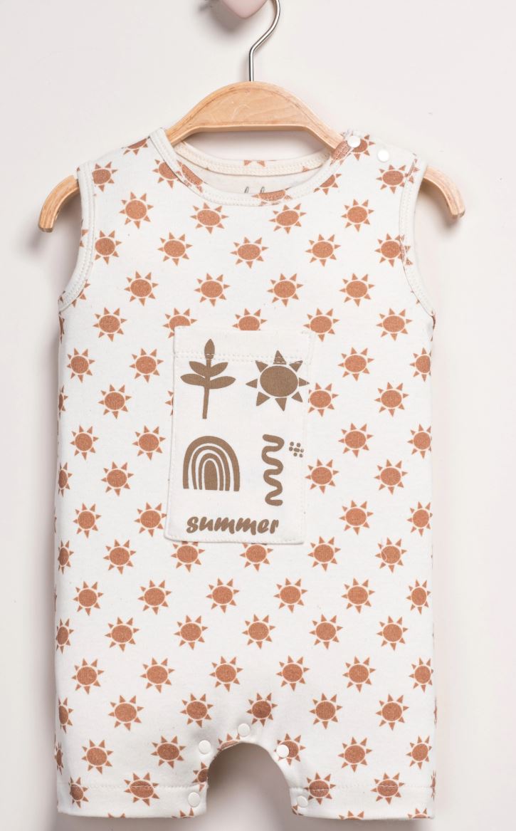 Bohemian Summer Baby Romper – 100% Cotton Boho Baby Outfit