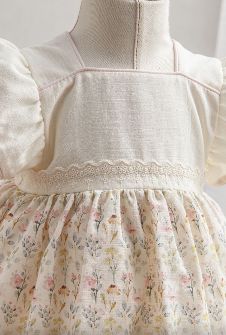 ๐ธ Floral Vintage Baby Dress โ Spanish Collection