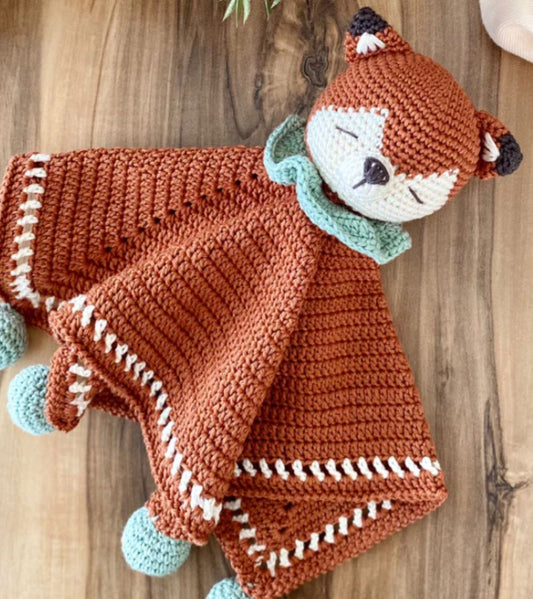 Crochet Fox Security Blanket