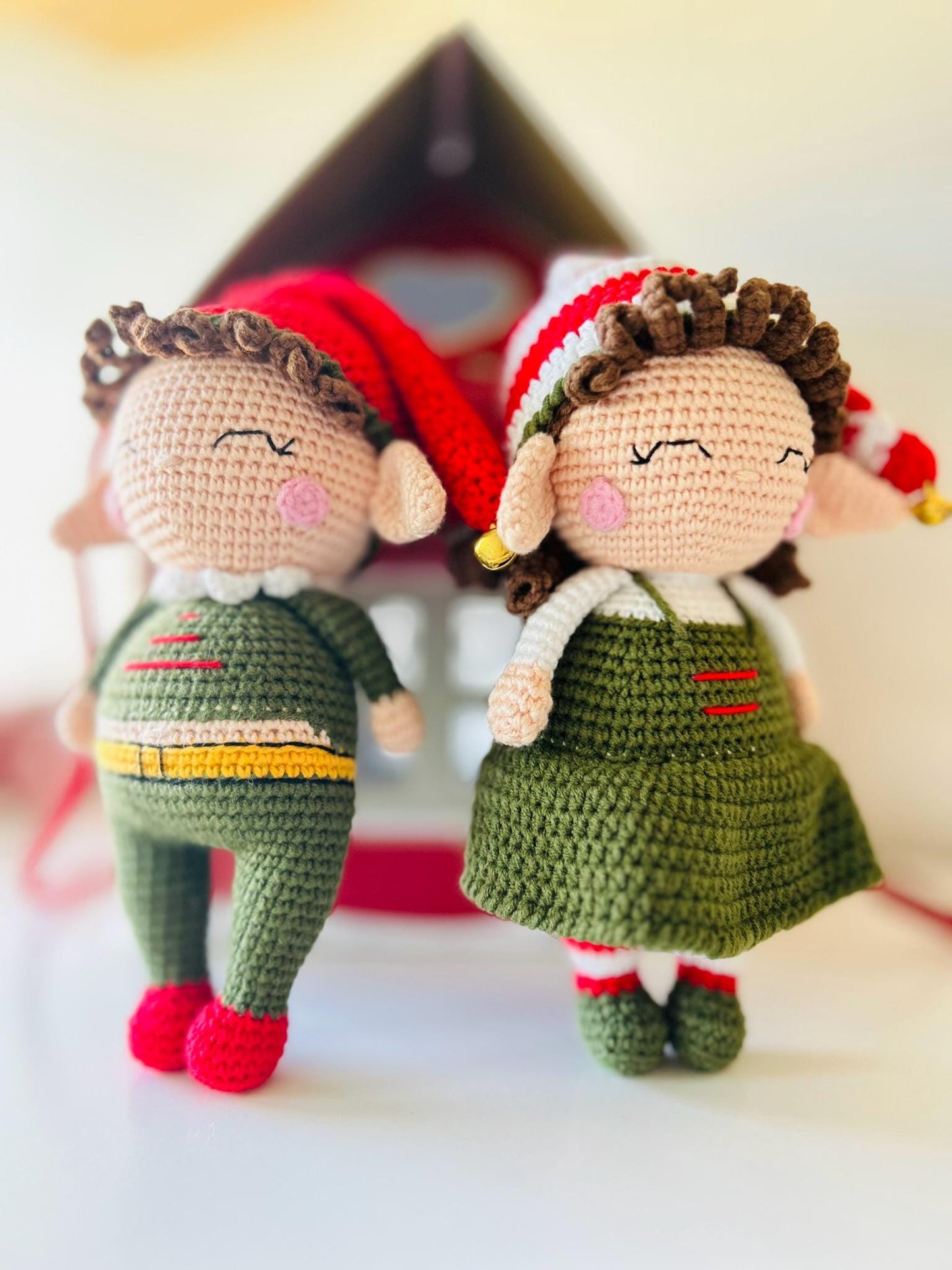 Crochet Elf Doll, Christmas Elf Toy, Amigurumi Toys, Holiday Decoration