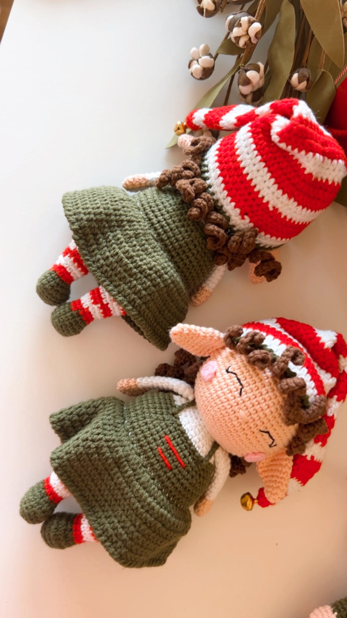 Crochet Elf Doll, Christmas Elf Toy, Amigurumi Toys, Holiday Decoration