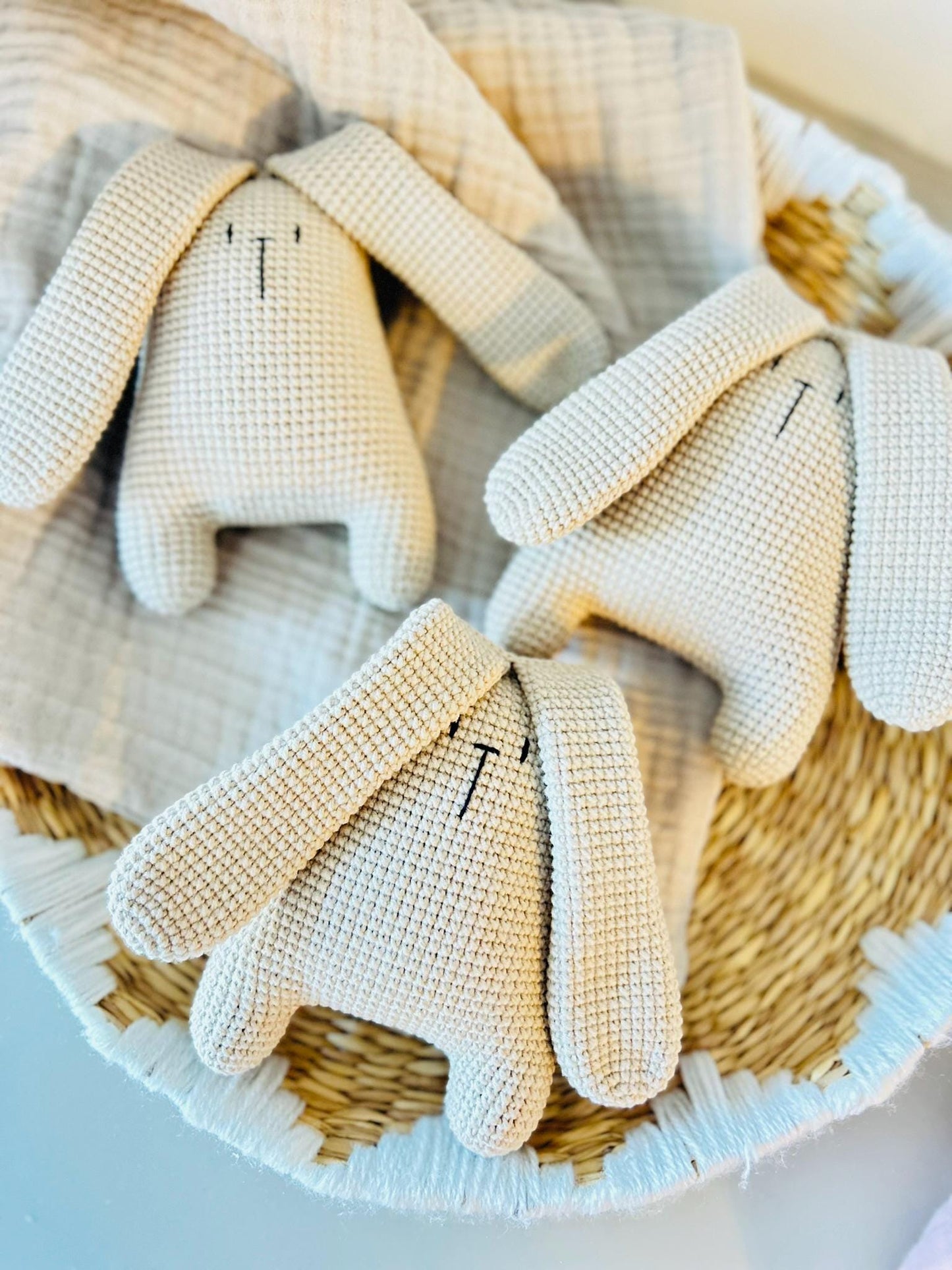 Stuffed Amigurumi Bunny, Baby First Toy, Organic Toy, Amigurumi Bunny, Stuffed Tooth Fairy