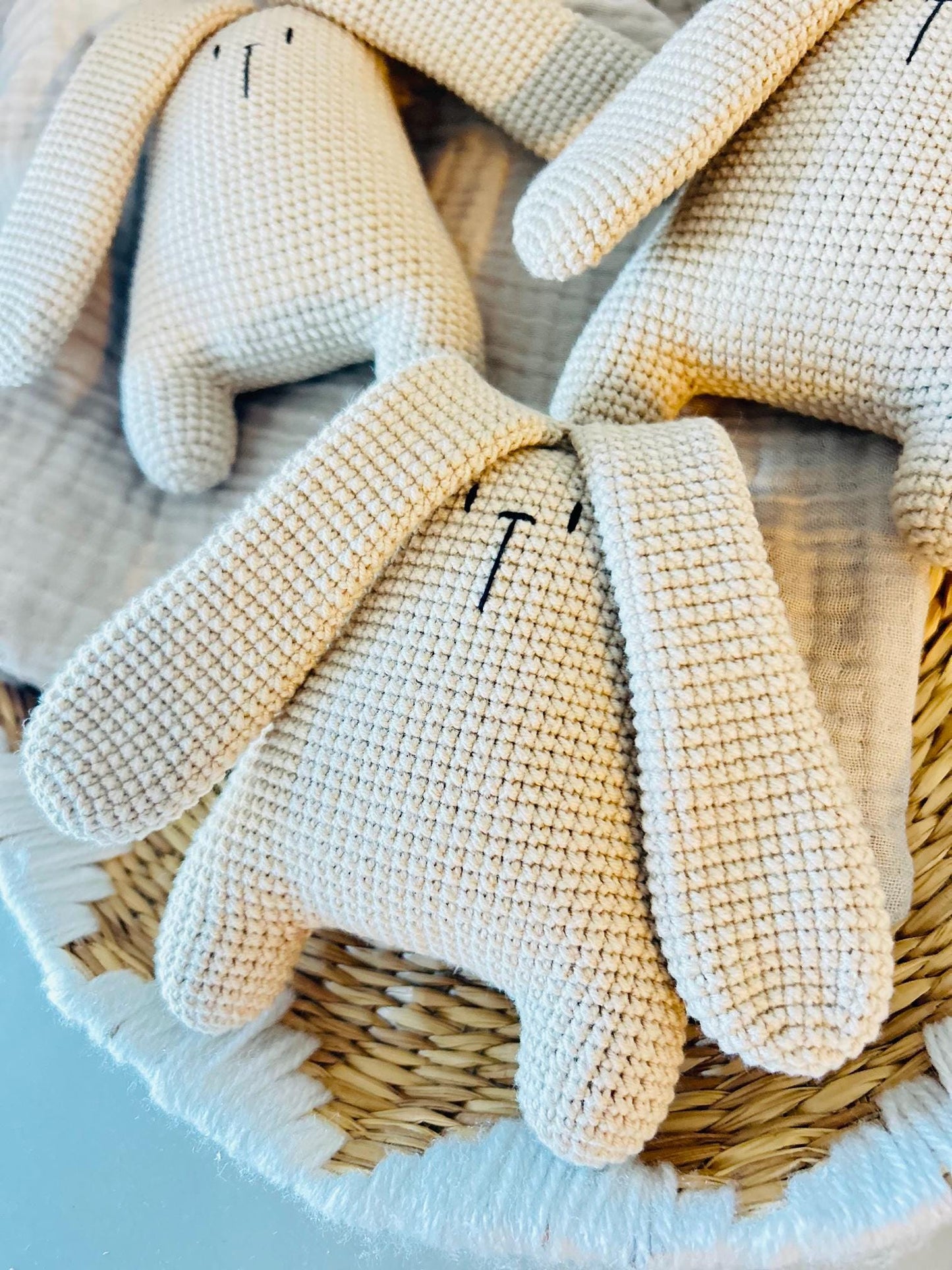 Stuffed Amigurumi Bunny, Baby First Toy, Organic Toy, Amigurumi Bunny, Stuffed Tooth Fairy