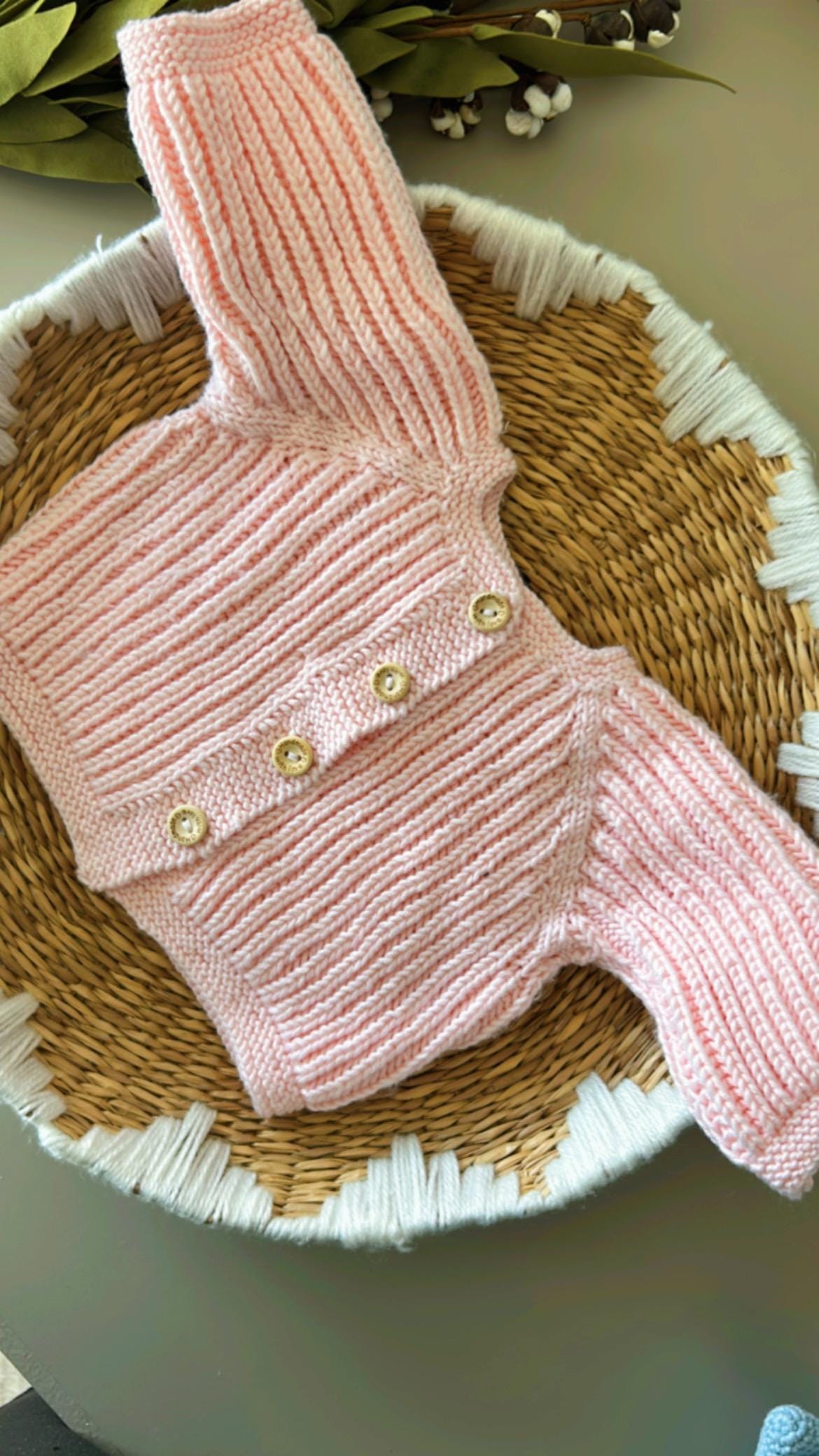 Handknitted Baby Clothing, Handmade Vintage Style Baby Set, Newborn Baby Photo Props, Handknit Outfit