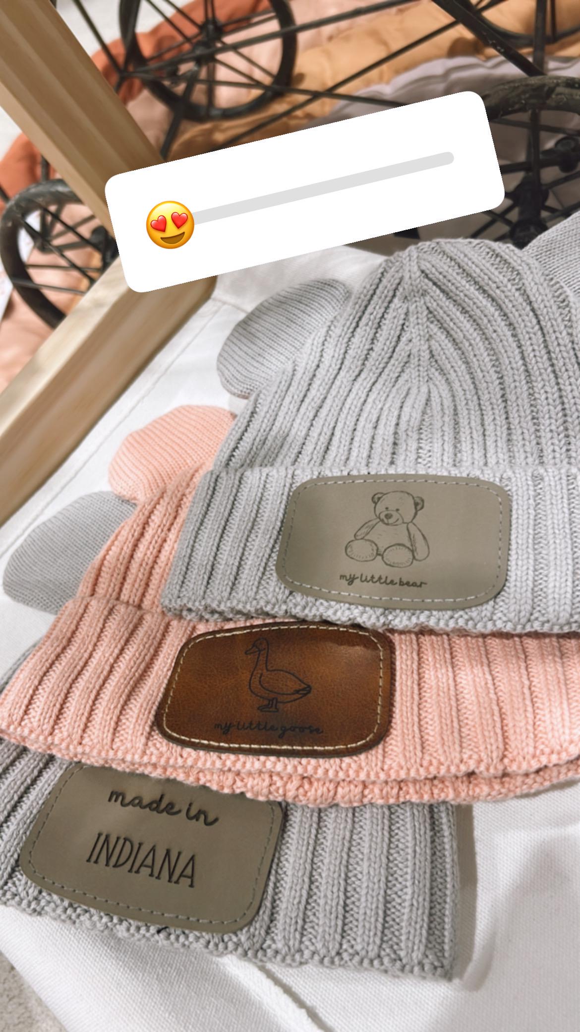 Customizable Cotton Baby Hat – Bunny Ears Beanie (6–18 Months)