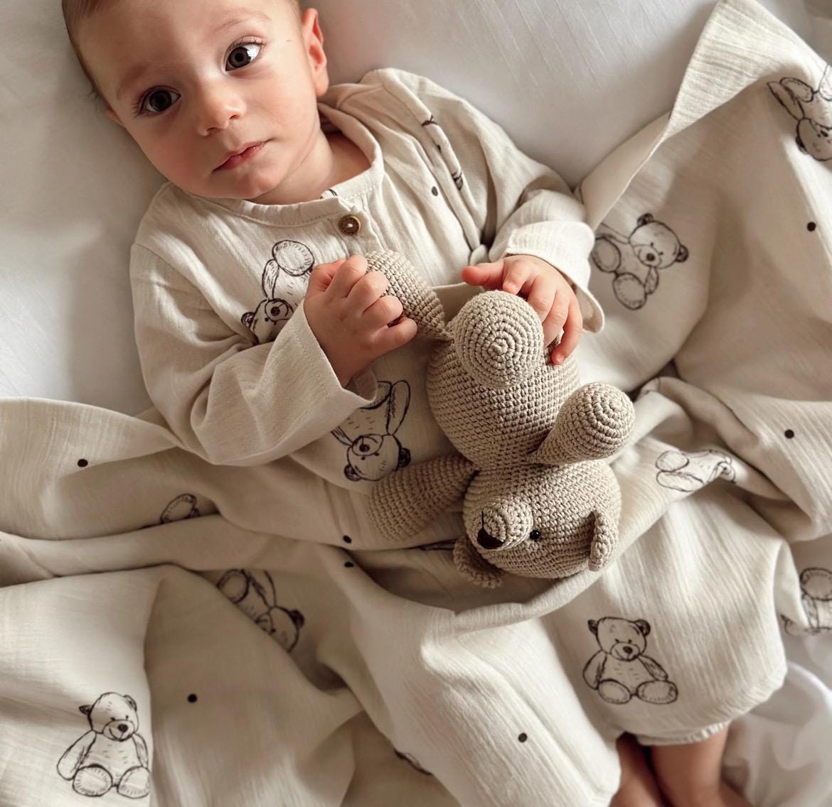 Muslin Cotton Baby Body Suits, Bear Muslin Bodysuit, Bunny Muslin Bodysuit, Penguin Muslin Bodysuit