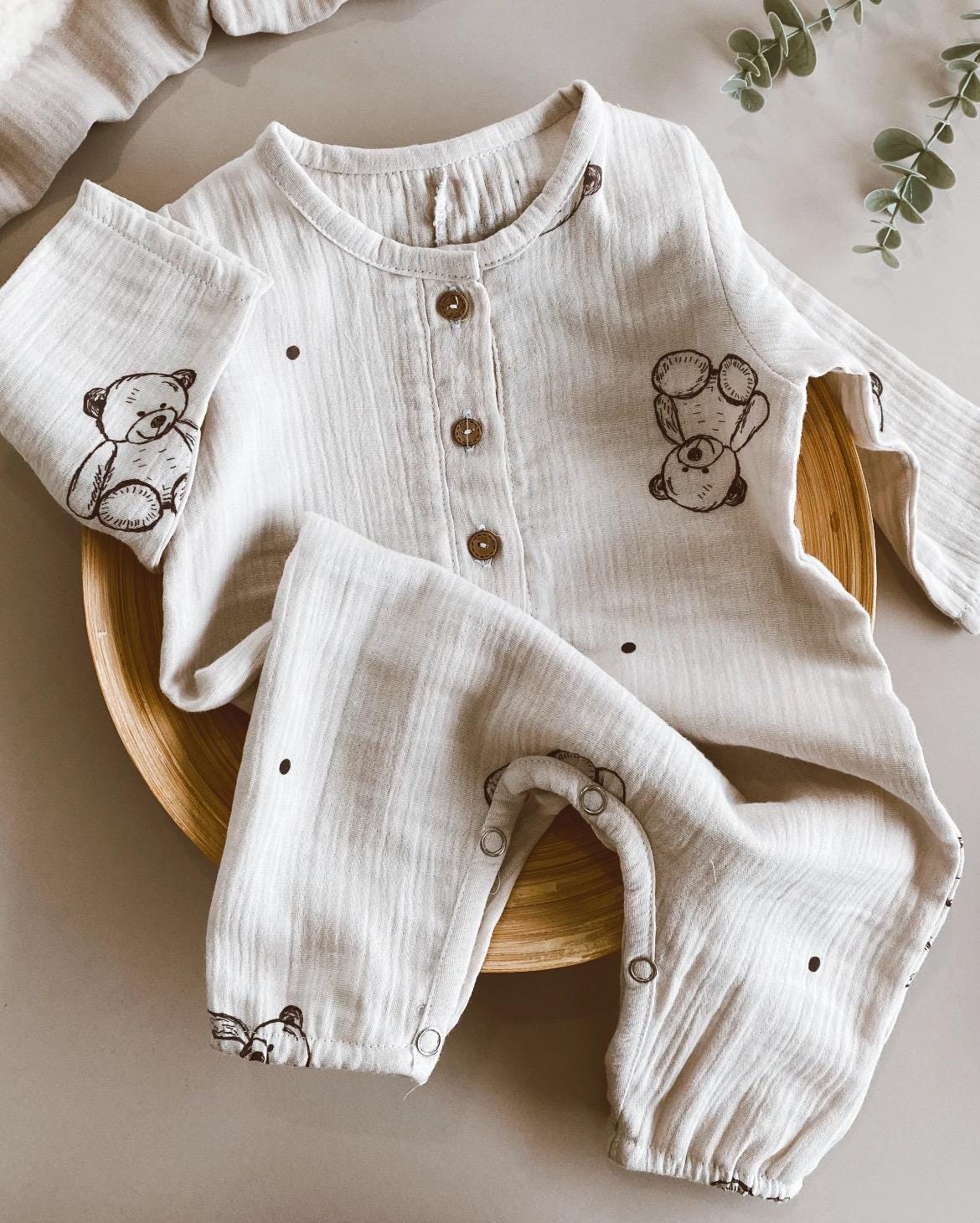 Muslin Cotton Baby Body Suits, Bear Muslin Bodysuit, Bunny Muslin Bodysuit, Penguin Muslin Bodysuit