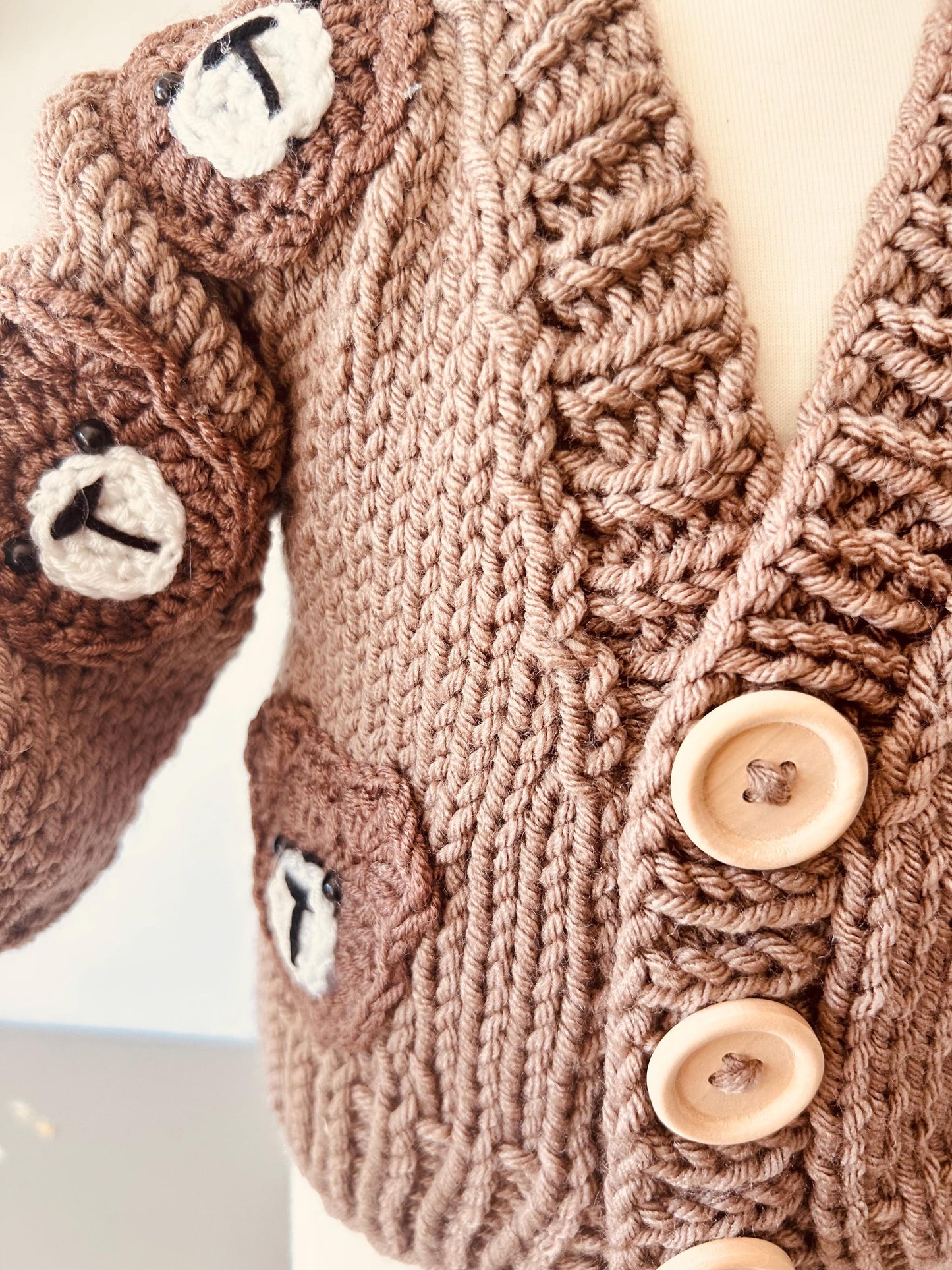 Handmade Baby Cardigan – Handmade Baby Knit Sweater, Baby Shower Gift, Baby Outfit (0-3 M)