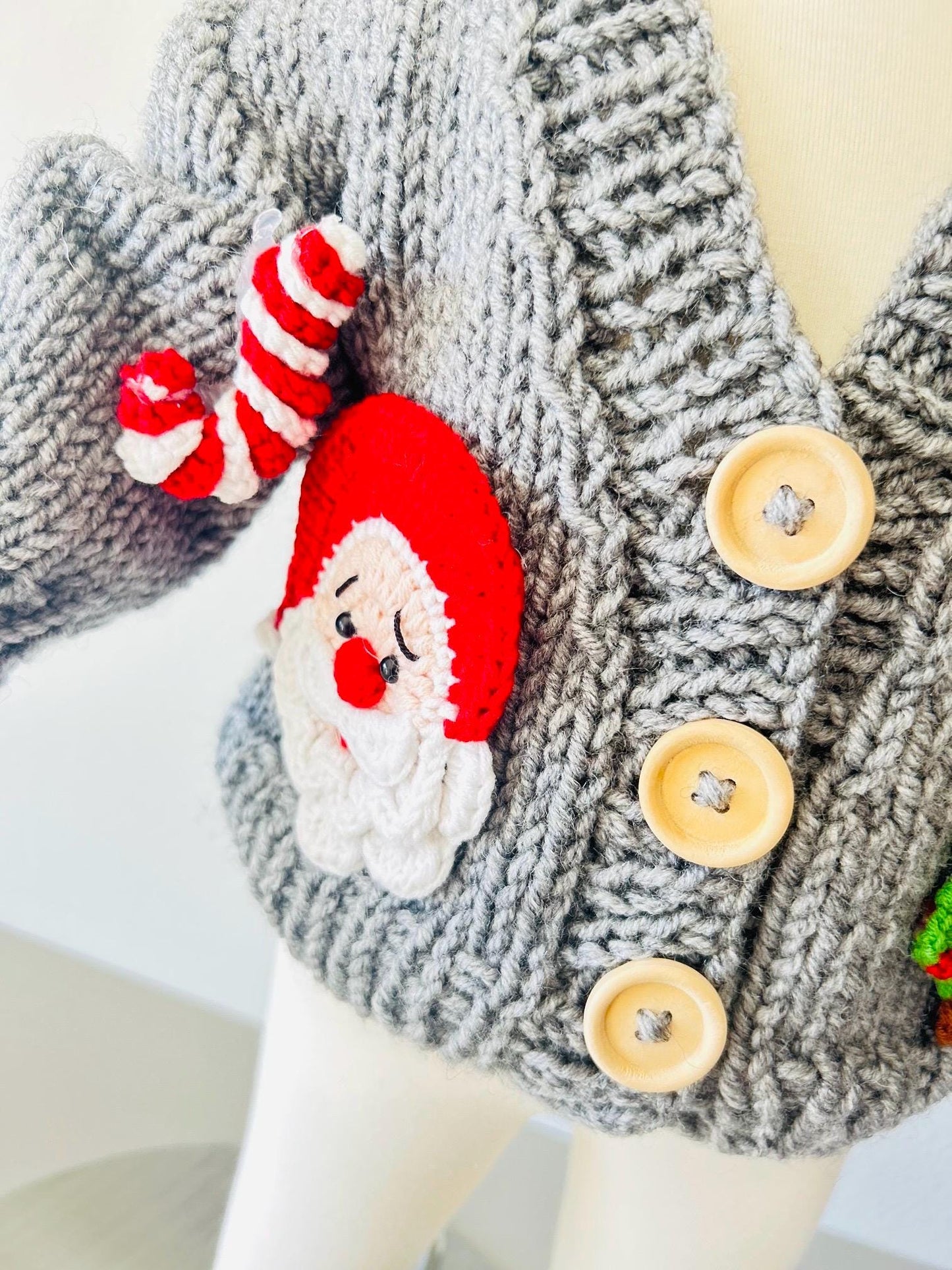 Handmade Baby Cardigan – Handmade Baby Knit Sweater, Baby Shower Gift, Baby Outfit (3-6M)