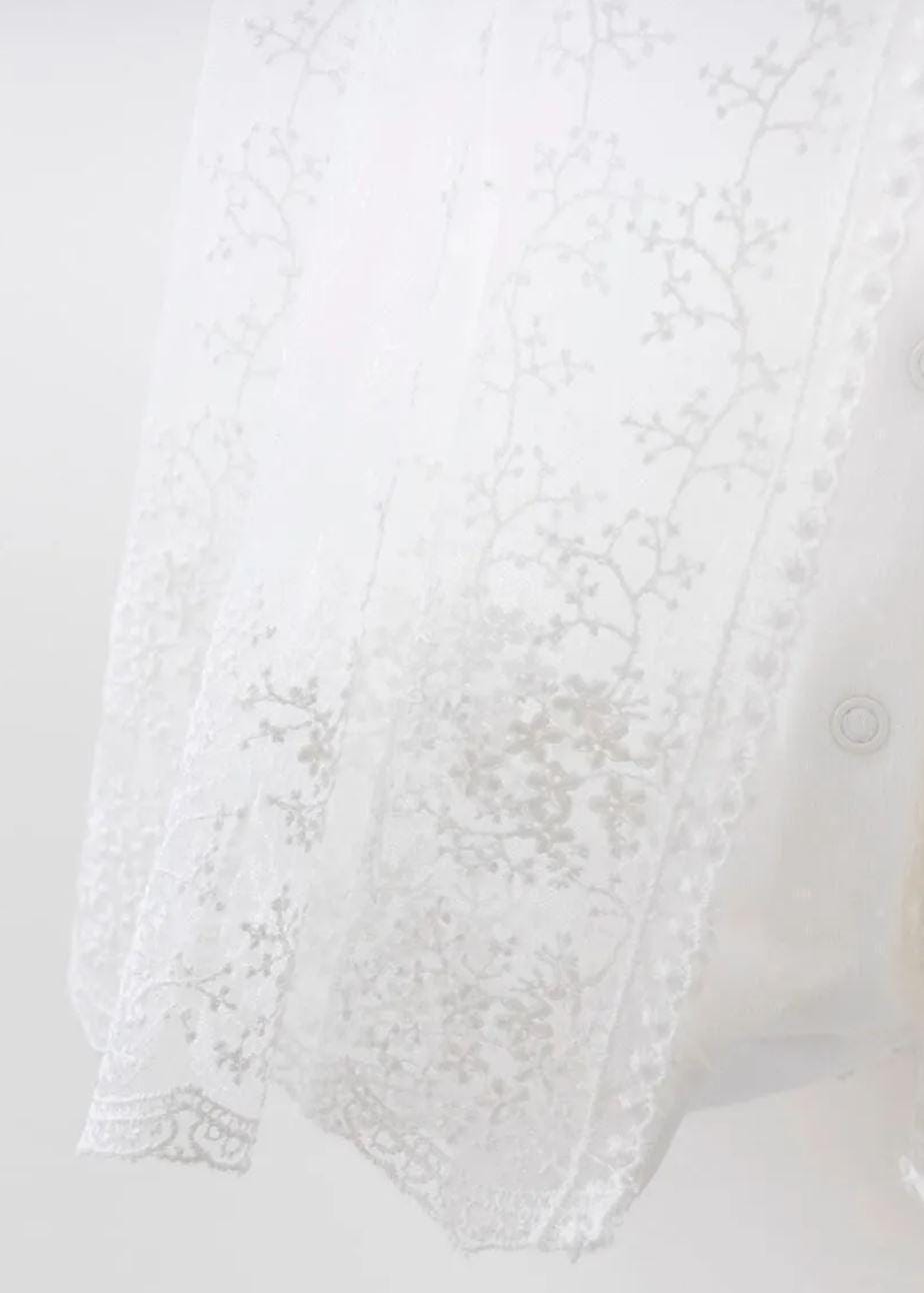 White Baptism Dress for a Baby Girl with Lace 3-6M, Elegant Lace Christening Gown, 4 Pc Christening Set for Baby Girl