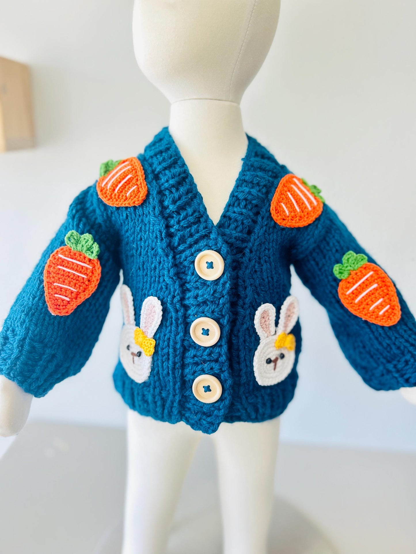 Handmade Baby Cardigan – Handmade Baby Knit Sweater, Baby Shower Gift, Baby Outfit (0-3 M)