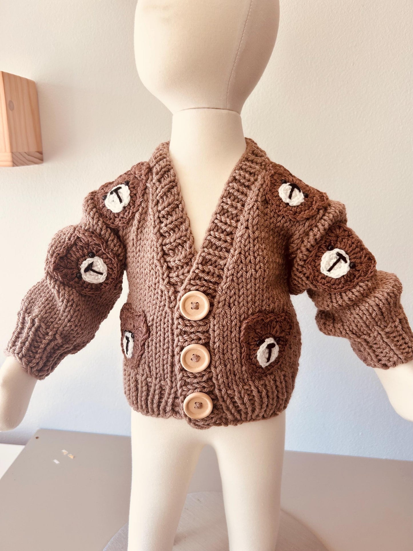 Handmade Baby Cardigan – Handmade Baby Knit Sweater, Baby Shower Gift, Baby Outfit (0-3 M)