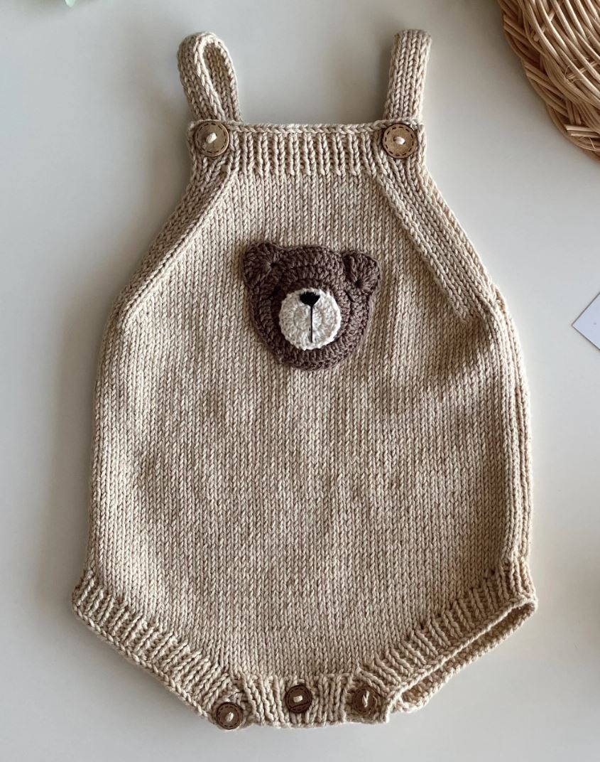 Newborn Baby Romper with Bear, Newborn Outfit