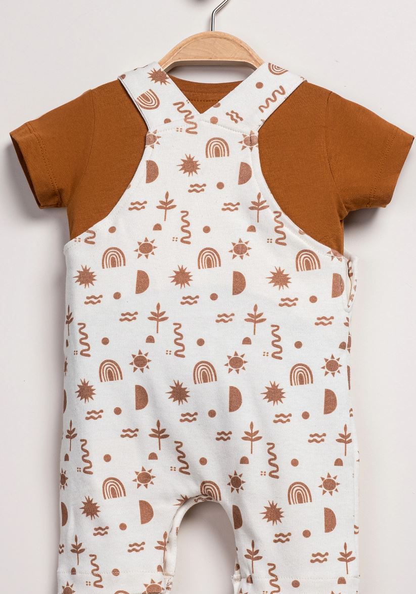 Bohemian Cotton Overall Set – 2-Piece Baby Outfit