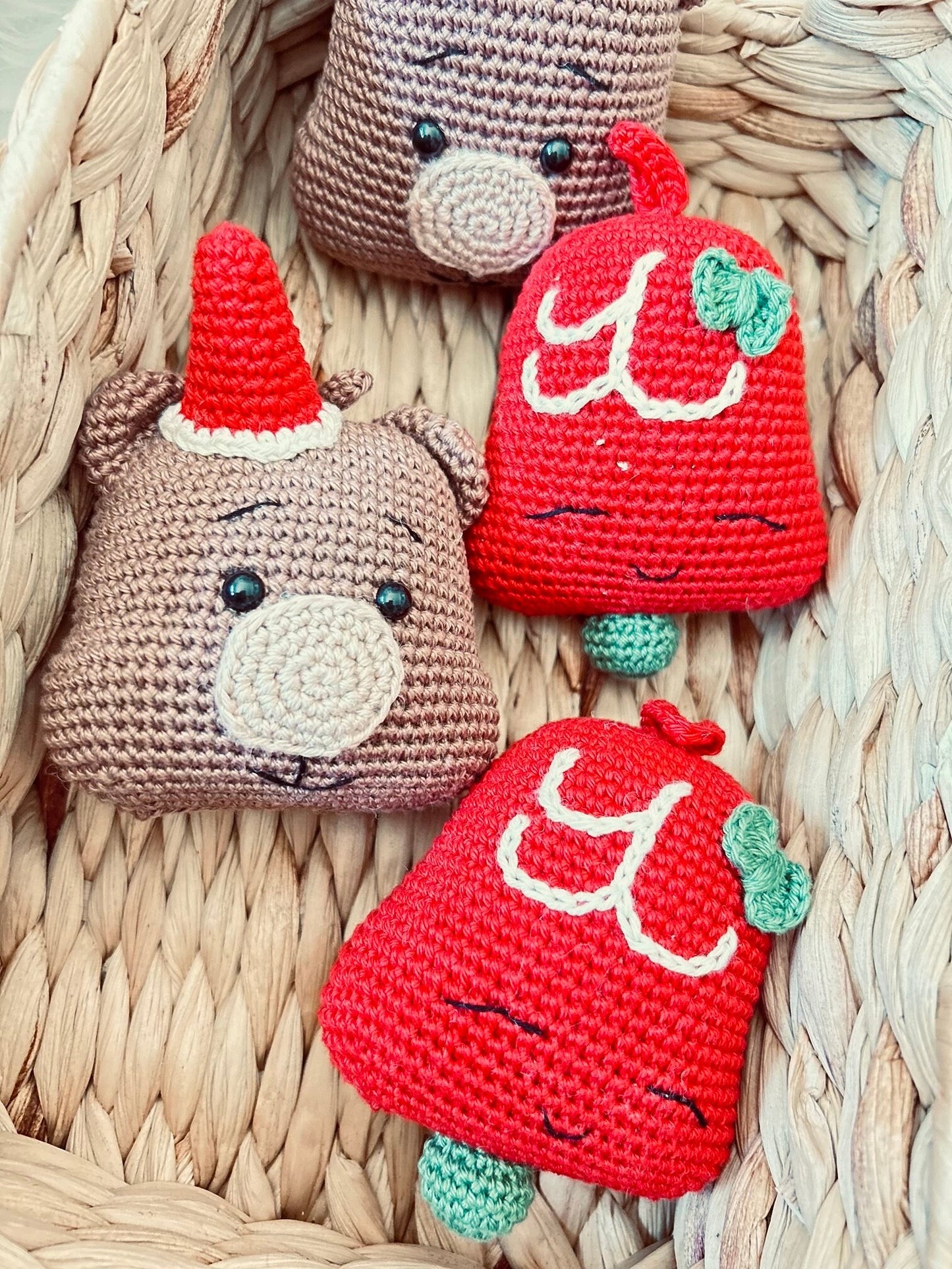 Crochet Christmas Ornament, One-Of-A-Kind Ornaments, Amigurumi Christmas Tree Decor