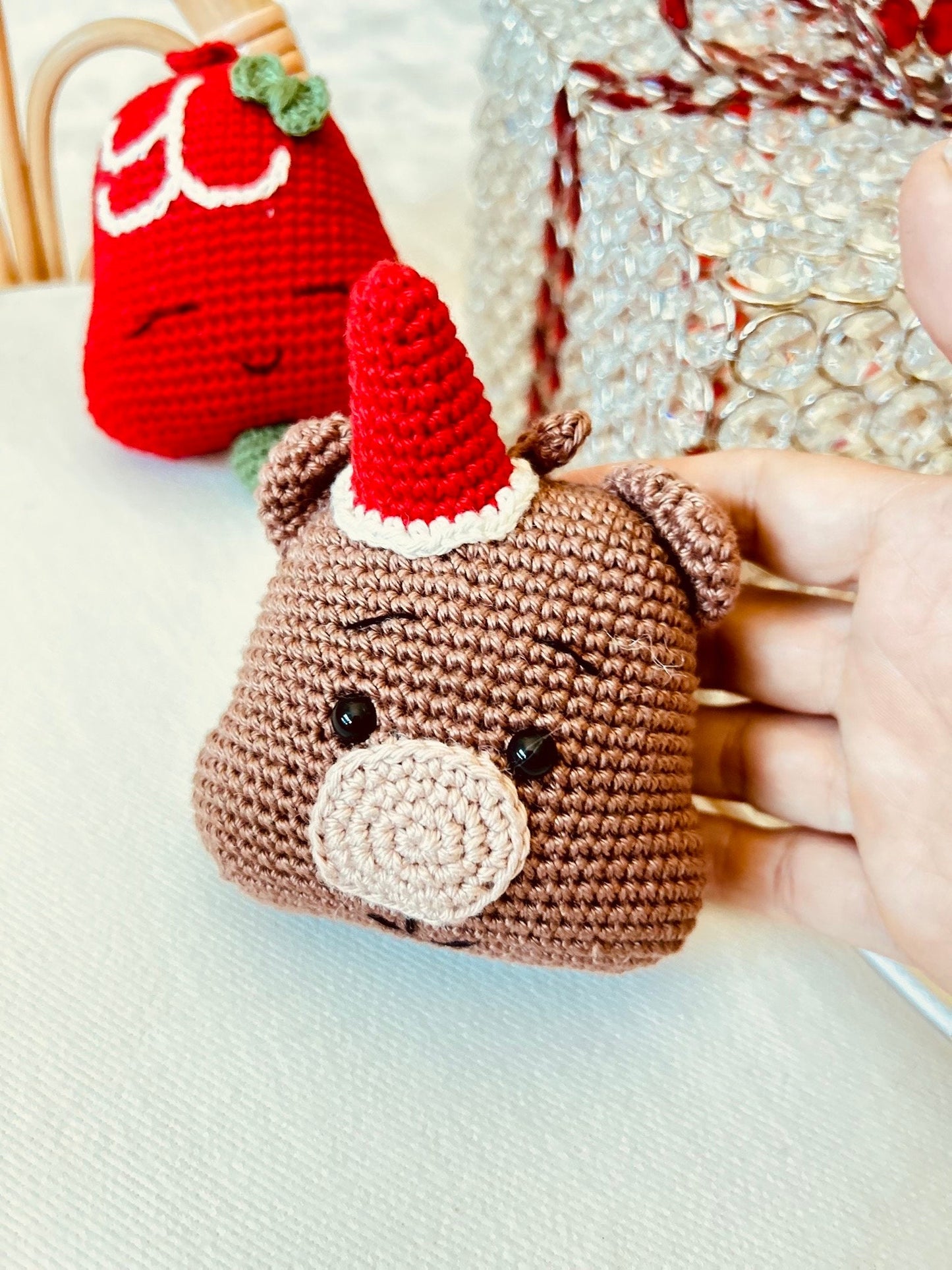 Crochet Christmas Ornament, One-Of-A-Kind Ornaments, Amigurumi Christmas Tree Decor