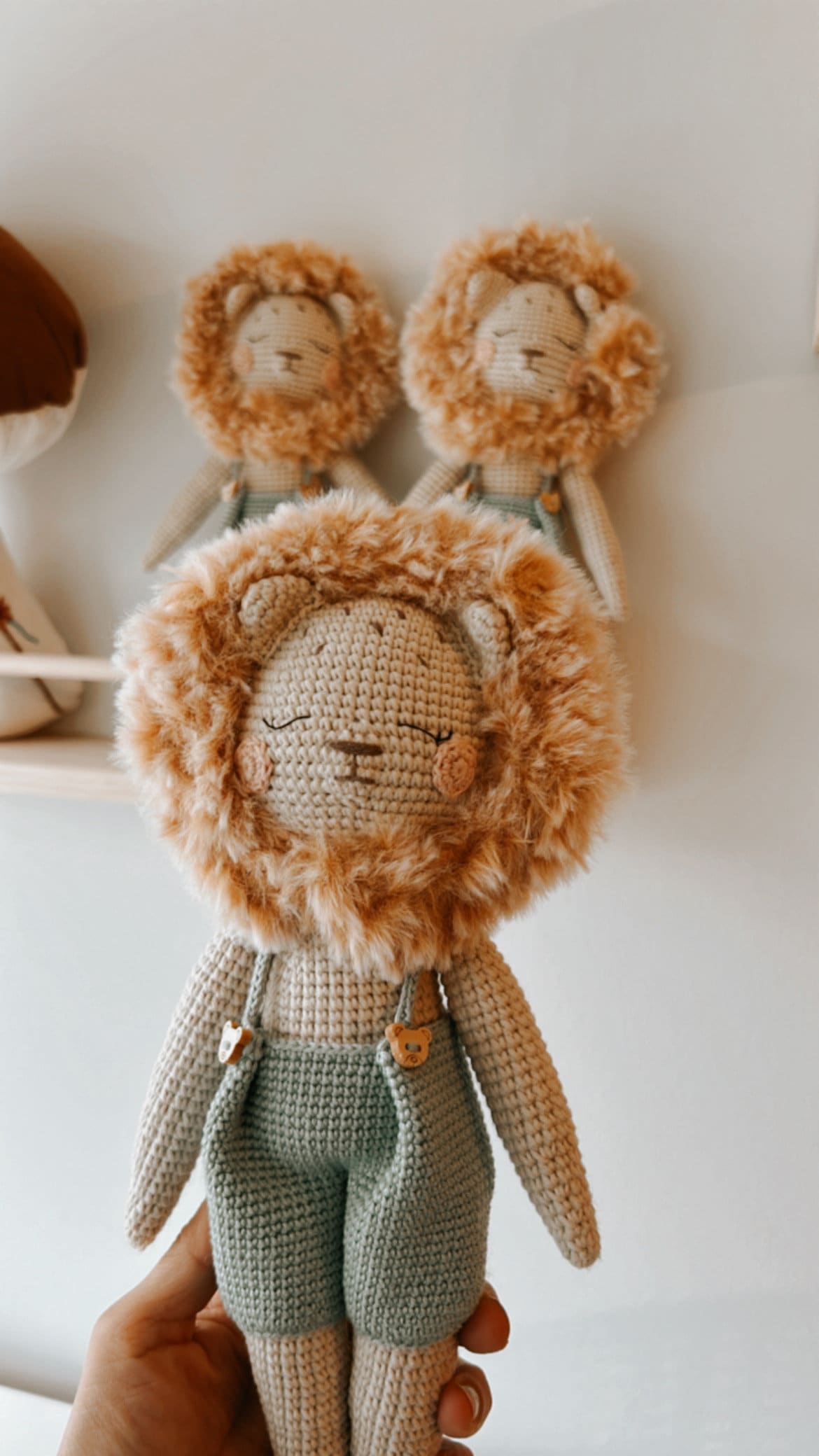 Gift for Newborn, Gift for Boys, Crochet Lion, Amigurumi Lion, Lion Doll,