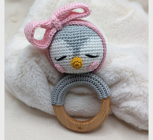 Crochet Penguin rattle