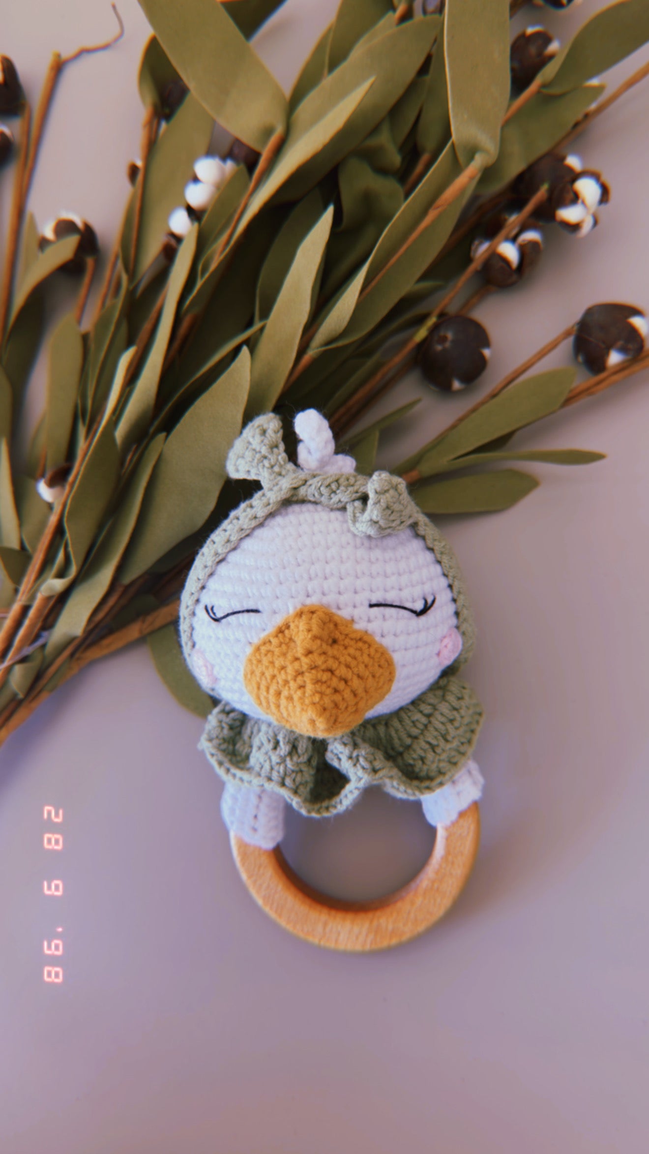 Goose Lovey and Goose Rattle Teether Set