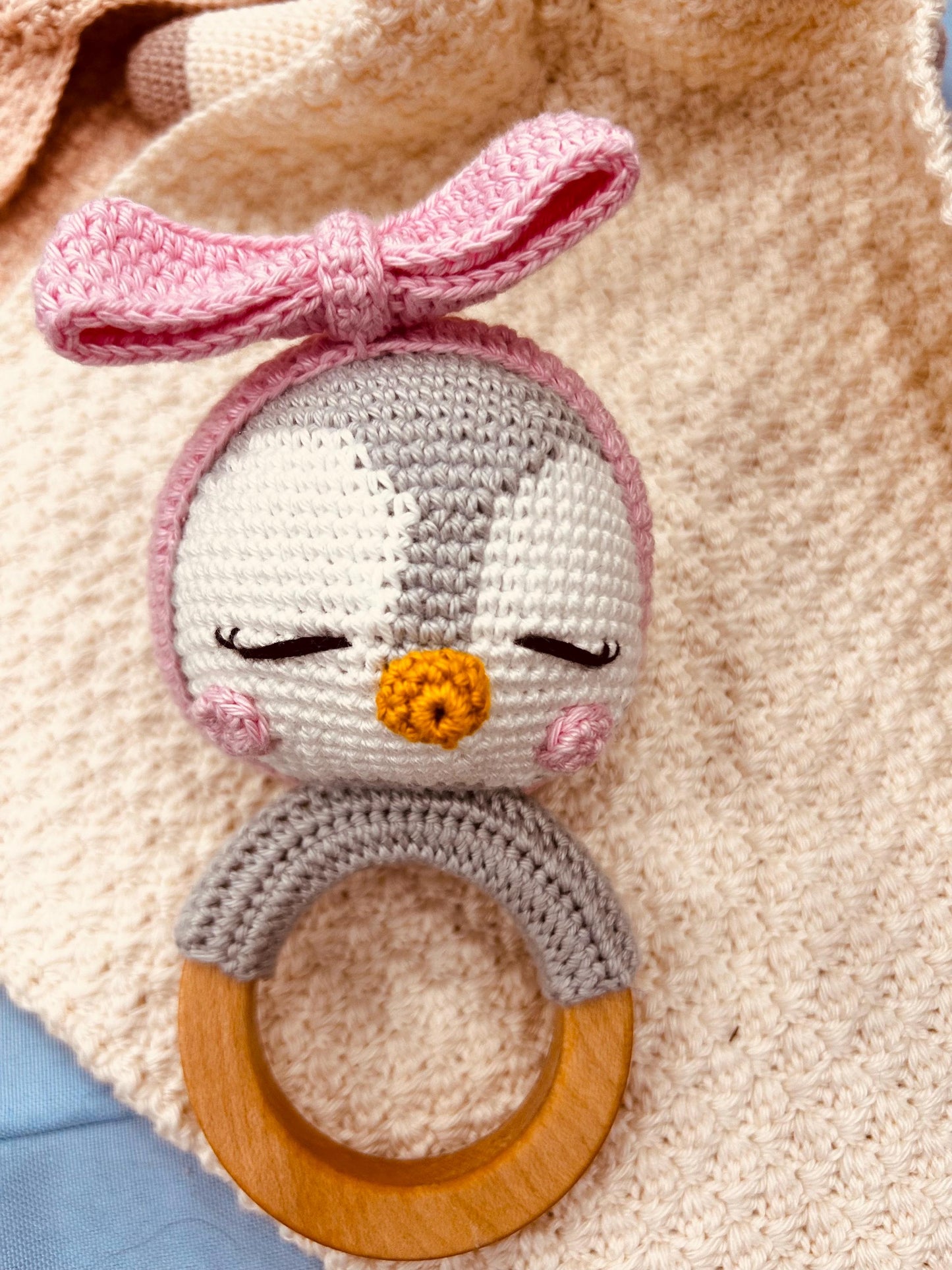 Crochet Penguin rattle