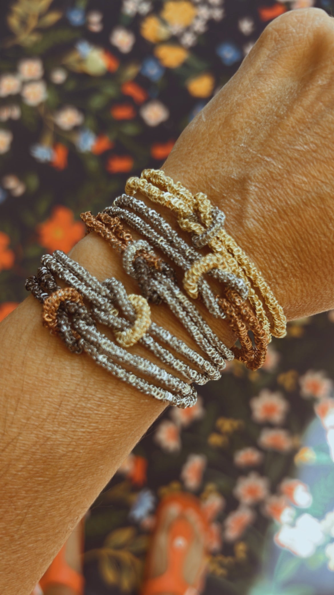 Handmade Bracelet with Raw Chains and Stones-Mom Unique Gift
