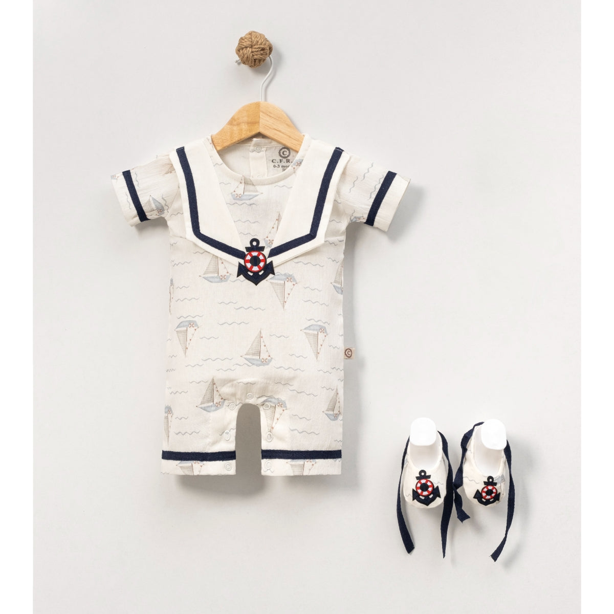 Baby Boy Outfit Set with Booties | Complete Head-to-Toe Coordinated Set