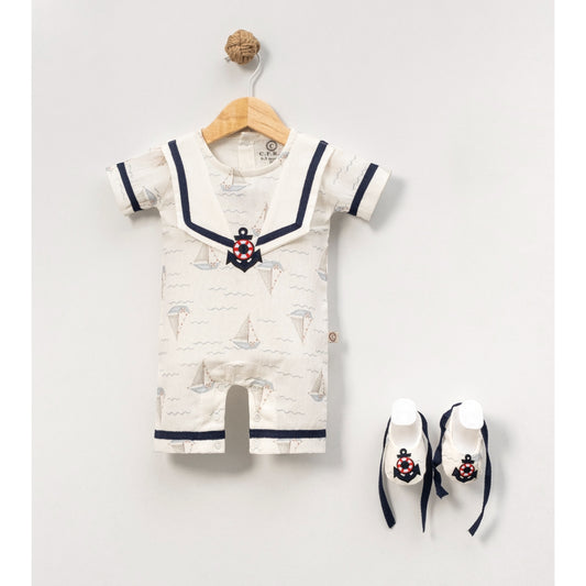 Baby Boy Outfit Set with Booties | Complete Head-to-Toe Coordinated Set