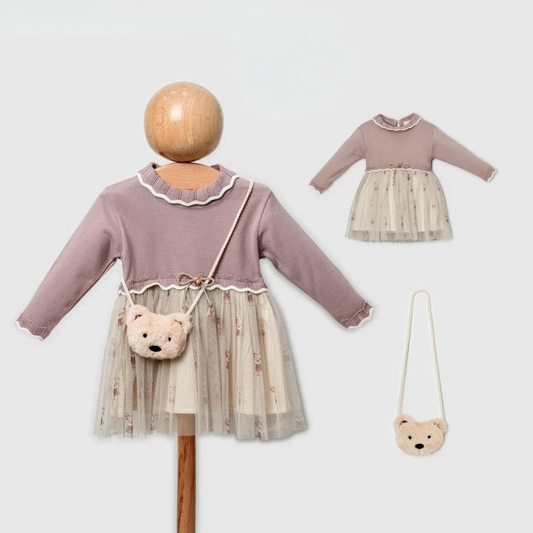 Sweet Teddy Tulle Dress Set