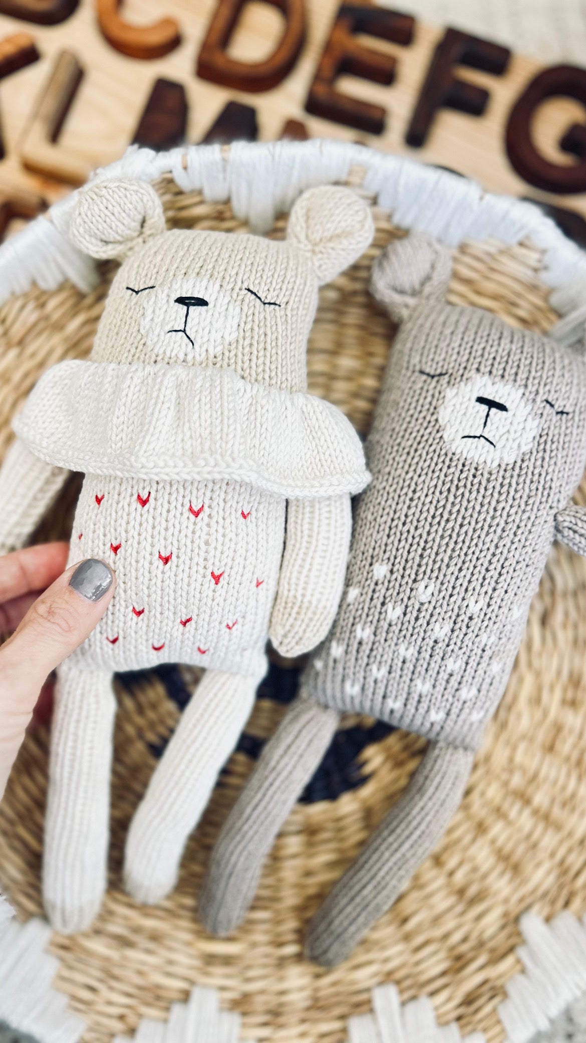 Hand-Knit Plush Dolls & Stuffed Animals