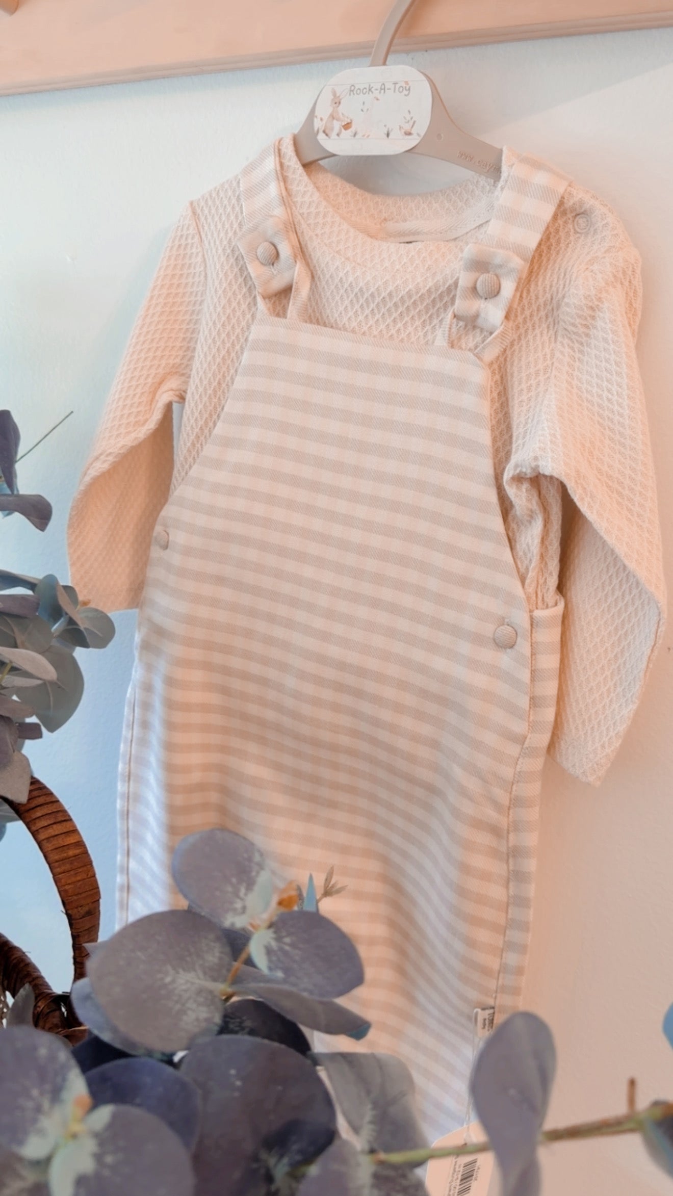Baby Gingham Dungaree Set